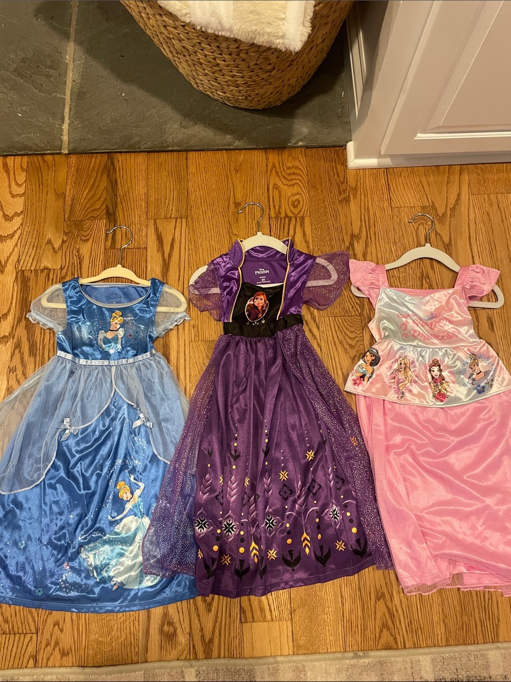 Cinderella, Anna, Multi- Disney Girls Princess Nightgown Set